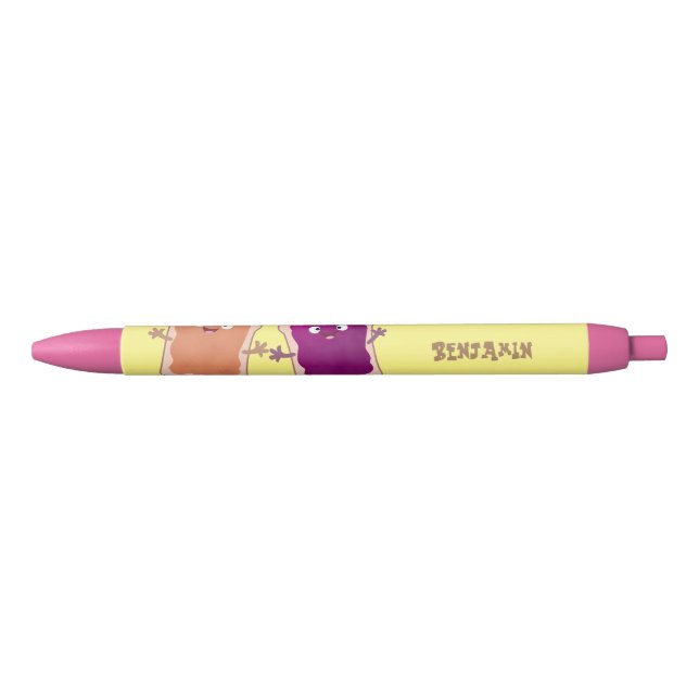 Stylo Noir Beurre d'arachide mignonne et caricature sandwich  (Devant)