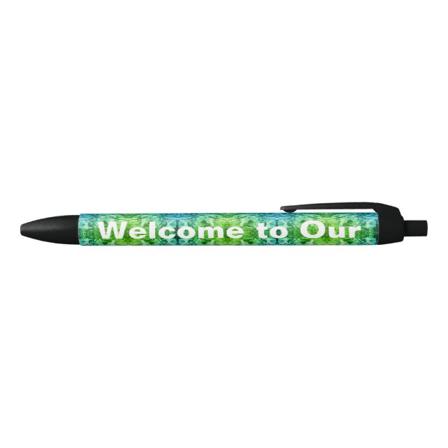 Stylo Noir Bienvenue à notre équipe Marble Green Blue Profess (Haut)