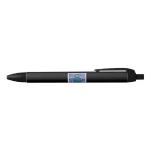 Stylo Noir Biologiste de la marine vintage Retro Turtle