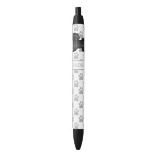Stylo Noir Black Shih Tzu Cute Cartoon Chien & Nom