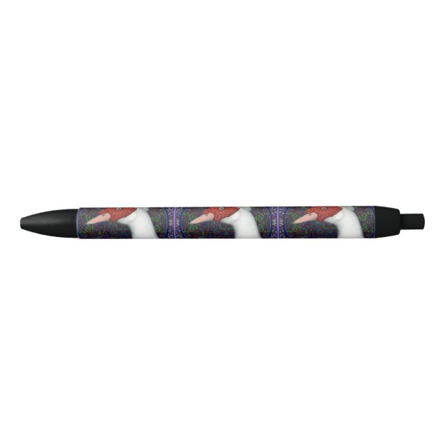 Stylo Noir Blanc de tête de canard de Muscovy (Devant)