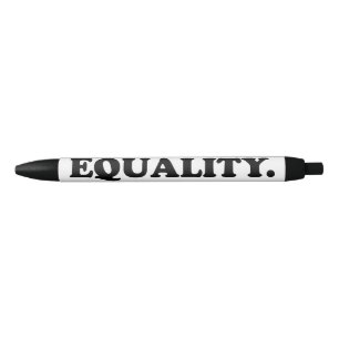 Stylo noir / blanc "égalité"