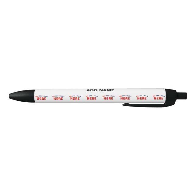 STYLO NOIR BLANC PERSONNALISABLE MODERNE DE MARQUE VÉRIFIÉE D (Bas)