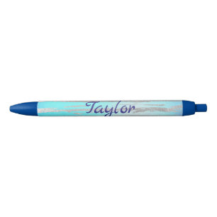Stylo Noir Bleu et Argent