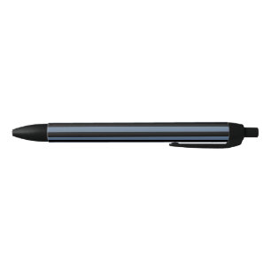 Stylo Noir Bleu gris et noir rayures
