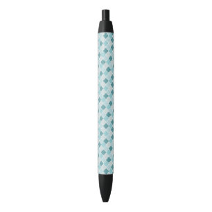 Stylo Noir Bleu Marocain Trellis, Lattes, Quatrefoil