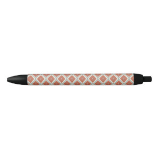 Stylo Noir Boho Chic Terracotta and Indigo Geometric Ikat Pat