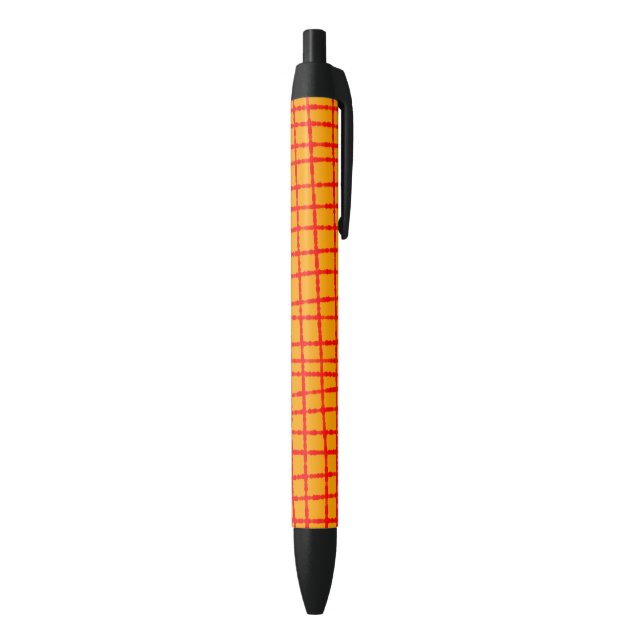 Stylo Noir Bold orange et rouge Motif tendance lisse (Bas (Vertical))