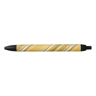 Stylo Noir Bonbons Jaunes rayures