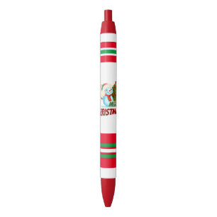 Stylo Noir bonhomme de Noël