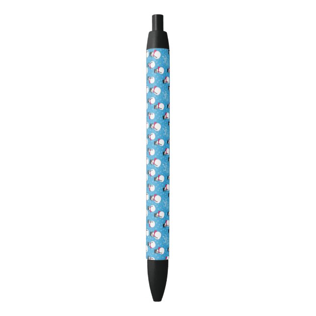 Stylo Noir bonhomme de Noël (devant Vertical)