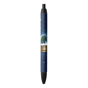 Stylo Noir Boule à neige