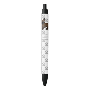 Stylo Noir Bouledogue français bringé Chien de dessin animé m