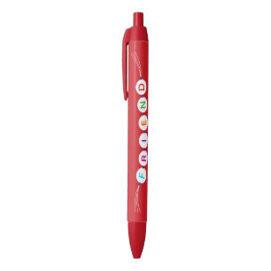 Stylo Noir Bracelet d'amitié amicale rouge Saint-Valentin