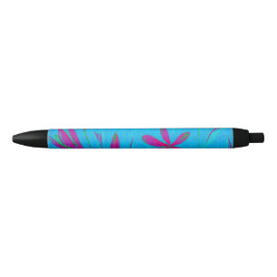 Stylo Noir Brise Fleur Bleu-vert