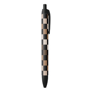 Stylo Noir Brown À damiers noir En vichy Motif