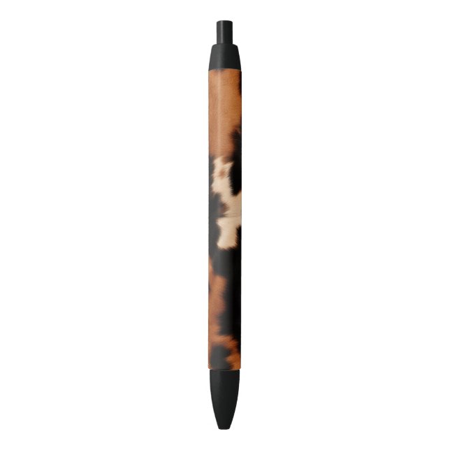 Stylo Noir Brown Black Cream Faux Cow Print (devant Vertical)