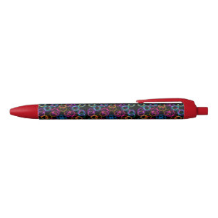 Stylo Noir Bulles arc-en-ciel