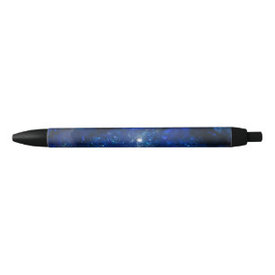 Stylo Noir Bulles en verre bleu tombé
