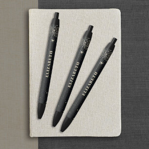 Stylo Noir Bureau de coiffeur professionnel élégant