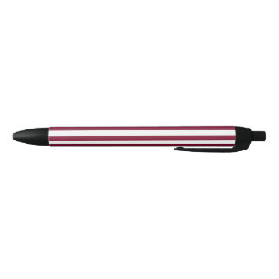 Stylo Noir Burgundy et blanc rayures de bonbons