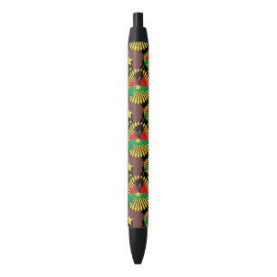 Stylo Noir Burkina Faso Carte, drapeau et première révolution