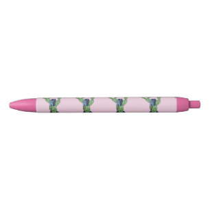 Stylo Noir Cactus épineux avec des fleurs