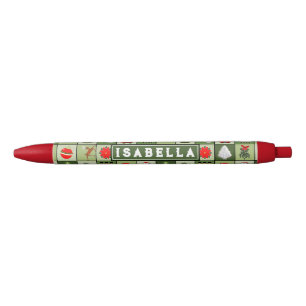 Stylo Noir Cadeau de Noël personnalisé