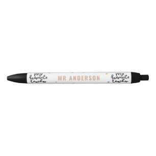 Stylo Noir Cadeau moderne coloré préféré professeur star 
