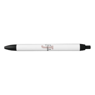 Stylo Noir Cadeau Monogramme personnalisé pour les noms comme