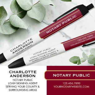 Stylo Noir Cadeau promotionnel public notaire Bourgogne