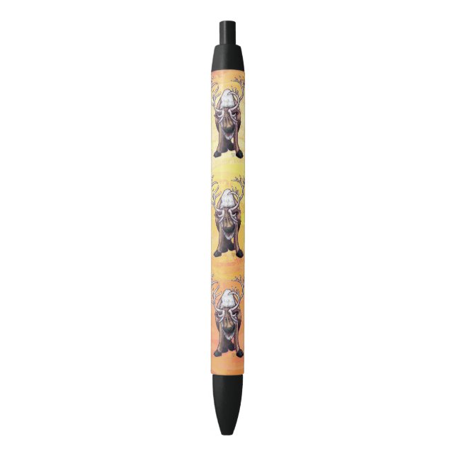 Stylo Noir Cadeaux et accessoires de rennes (devant Vertical)