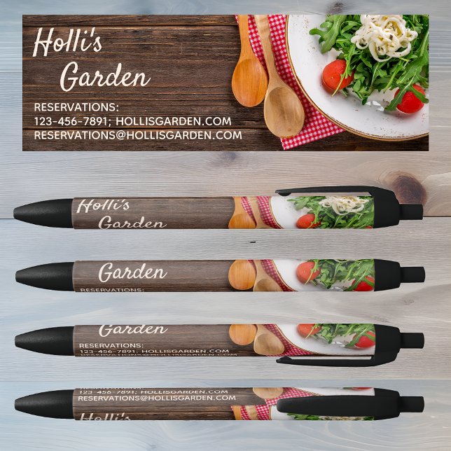 Stylo Noir Café personnalisé Restaurant Marketing Promo Pen (Créateur téléchargé)
