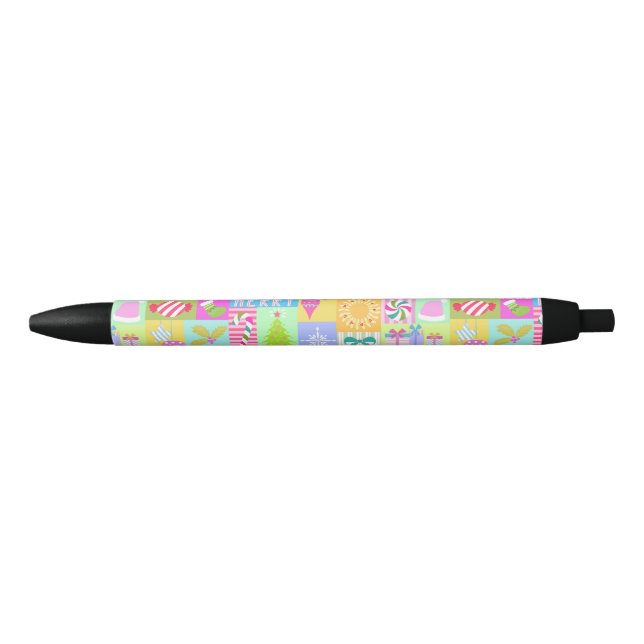Stylo Noir Calendrier de Noël (Devant)