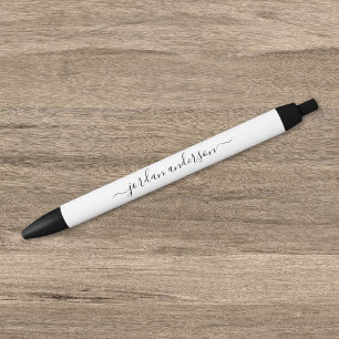 Stylo Noir Calligraphie de couleur modifiable Personnalisée
