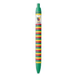 Stylo Noir Cameroun Drapeau mignon Patriotique