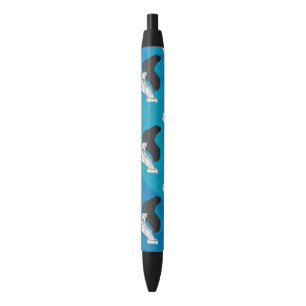 Stylo Noir Camille de l'ombre en bleu