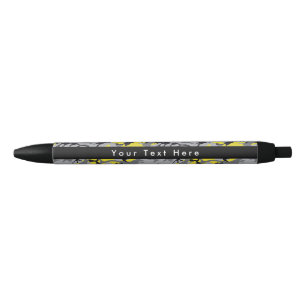 Stylo Noir Camo jaune et gris, Camouflage, Militaire, Armée