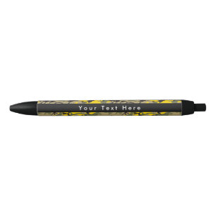 Stylo Noir Camo jaune et vert, camouflage, militaire, armée