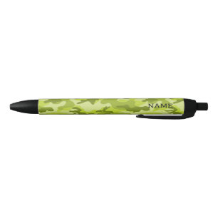 Stylo Noir Camo Vert Citron NAME École Écriture Colorée