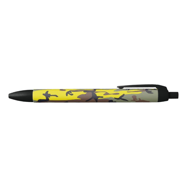 Stylo Noir Camouflage jaune et Brown, Militaire, Armée (Haut)