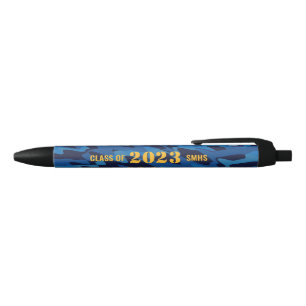 Stylo Noir Camouflage personnalisé bleu marine