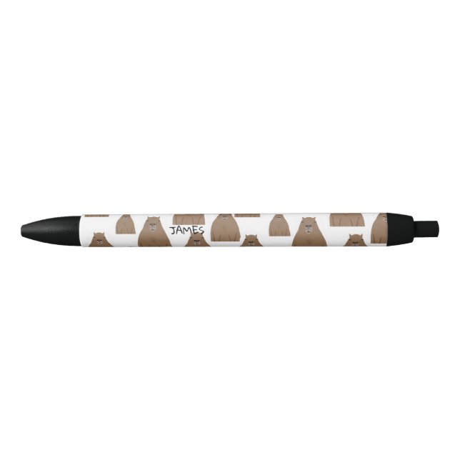 Stylo Noir CAPYBARA PEN personnalisé (Devant)