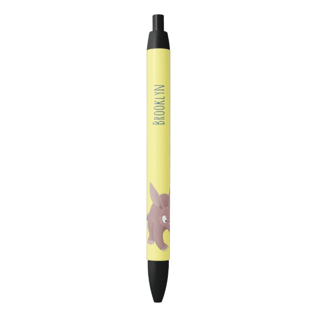 Stylo Noir Caricature amusante de Aardvark (devant Vertical)