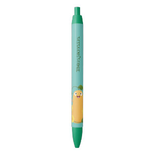 Stylo Noir Caricature citrouille gourde en beuret joyeux