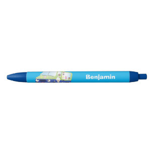 Stylo Noir Caricature de camion de glace joli