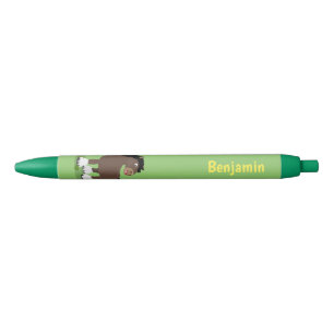 Stylo Noir Caricature de cheval de trait de Cute Clydesdale