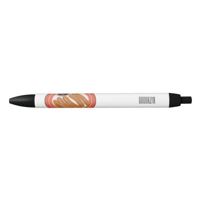 Stylo Noir Caricature de Churro (Devant)