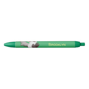 Stylo Noir Caricature de kookaburra drôle et drôle