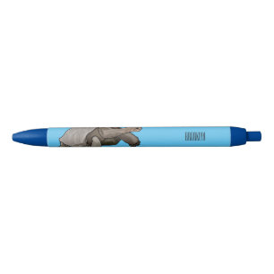 Stylo Noir Caricature de la tortue des Galapagos